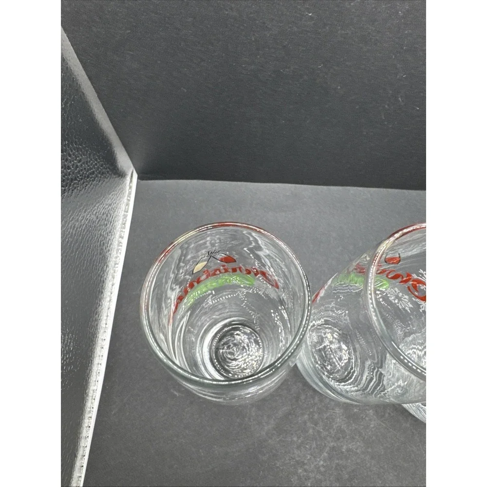 Set Of 3 Christmas Cheer Stemless Flute Wine Glasses 6